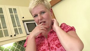 Horny housewife playing with her pussy