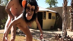 Outdoor hardcore anal sex with brunette slutty mommy