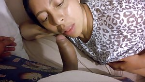 Mexican wife sucking cock gets fucked