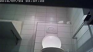Hidden cam mature toilet piss